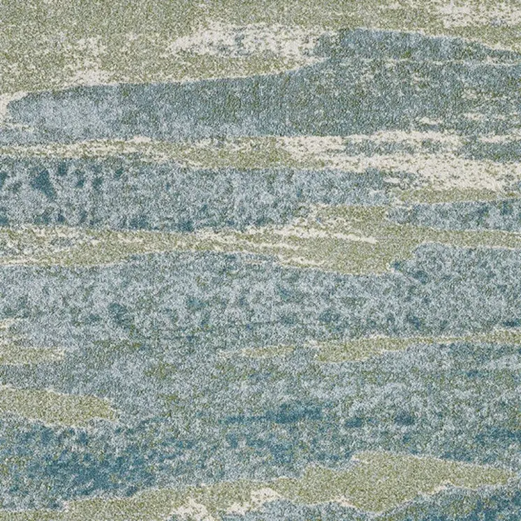 8' X 11' Blue Abstract Area Rug