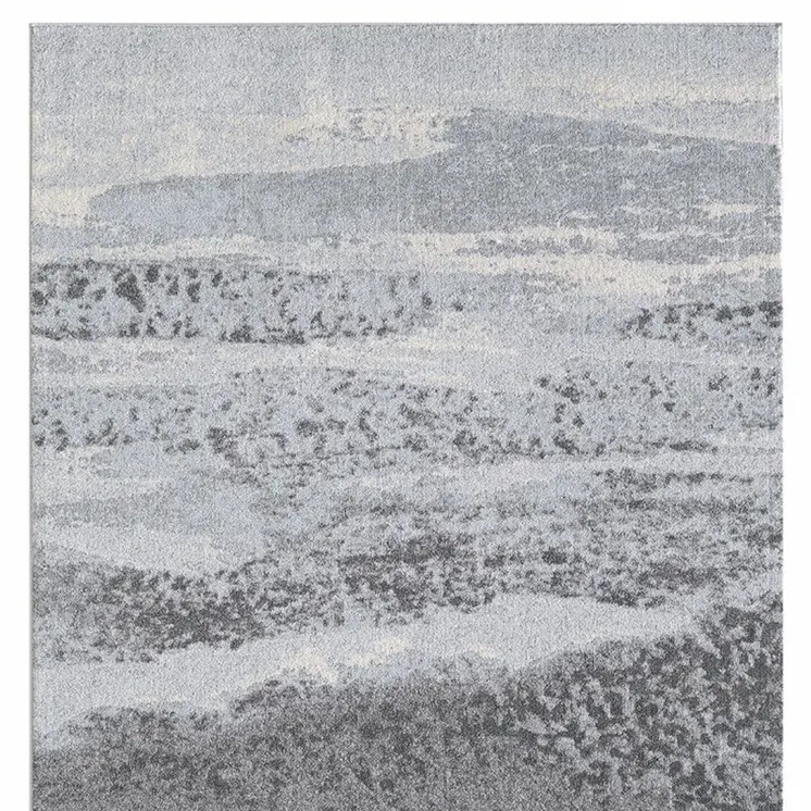 8' X 11' Blue and Gray Abstract Area Rug