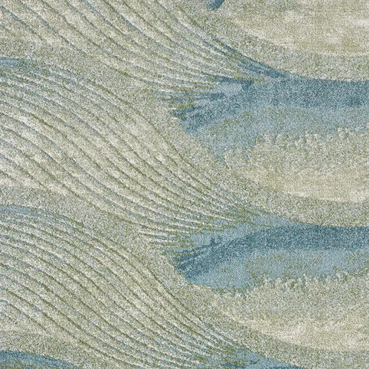 8' X 11' Blue Abstract Area Rug