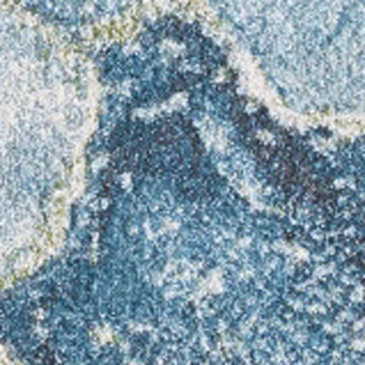 5' X 8' Teal Blue Abstract Area Rug