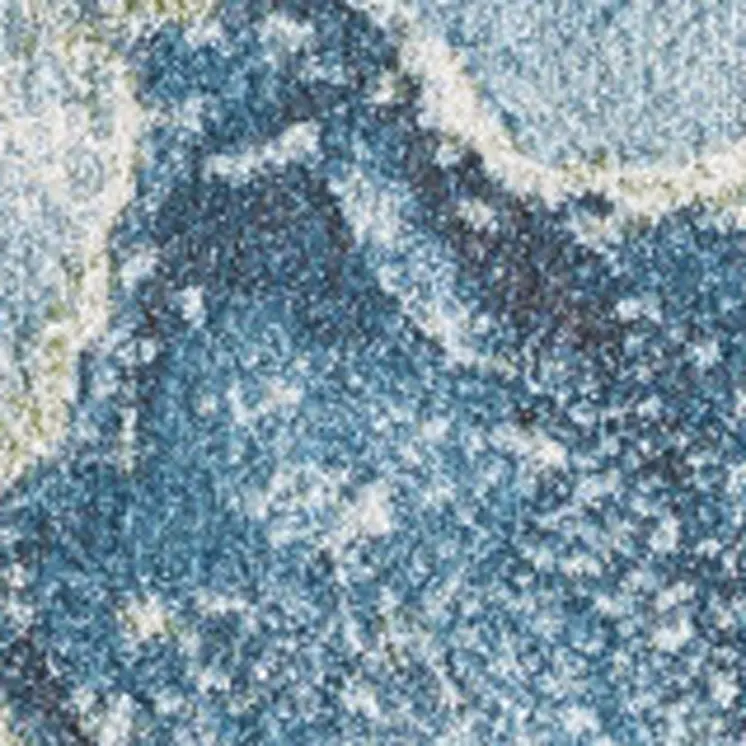 5' X 8' Teal Blue Abstract Area Rug