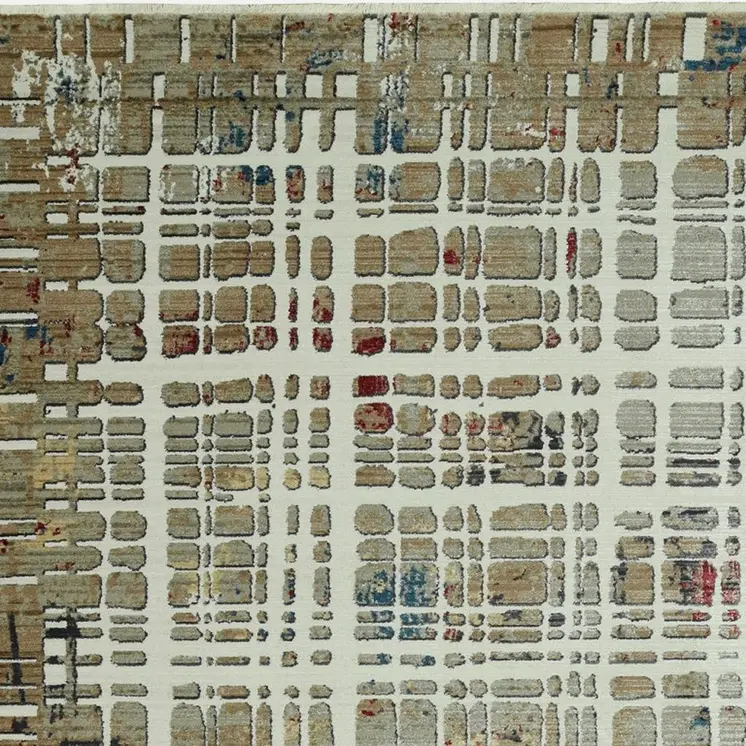 8' X 11' Ivory Abstract Area Rug