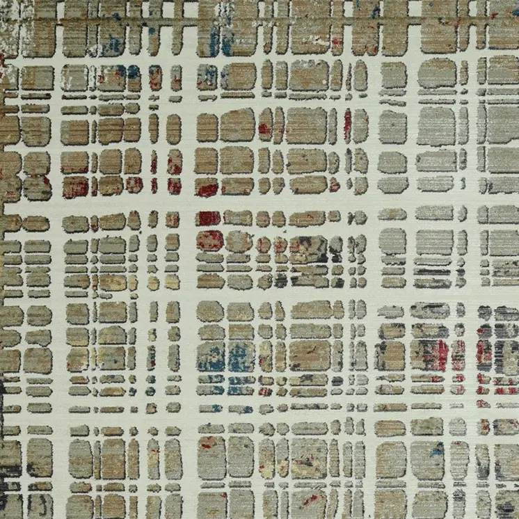 8' X 11' Ivory Abstract Area Rug