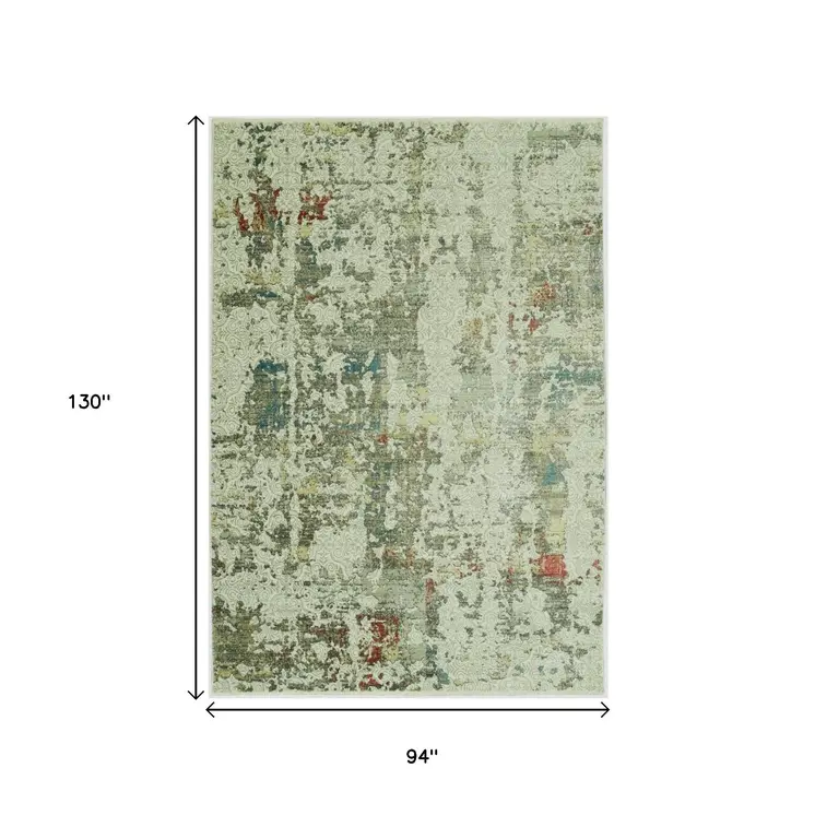8' X 11' Ivory Abstract Area Rug