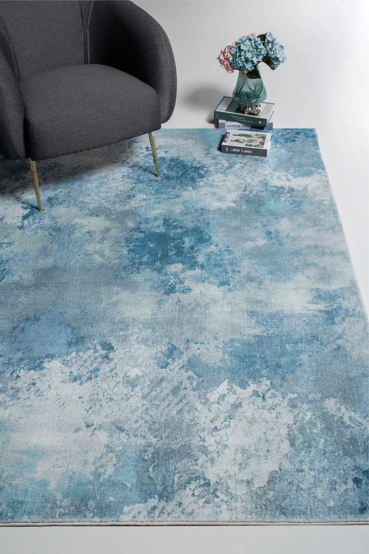 6' X 9' Blue Abstract Area Rug