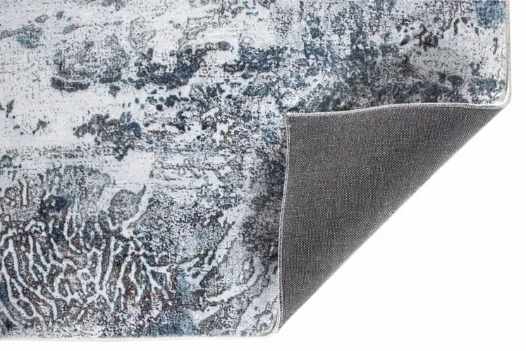 8' X 10' Blue and Gray Abstract Area Rug
