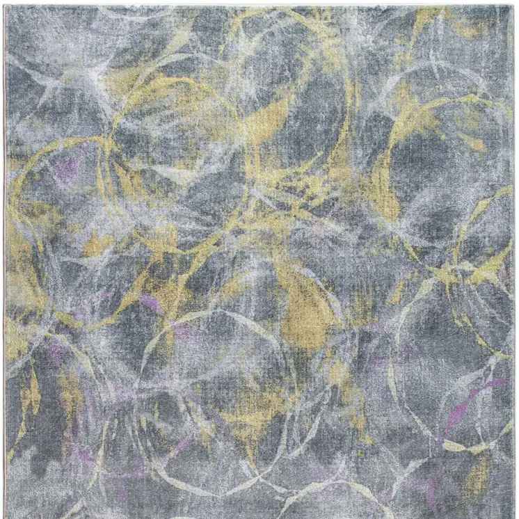 5' X 8' Gray Abstract Area Rug