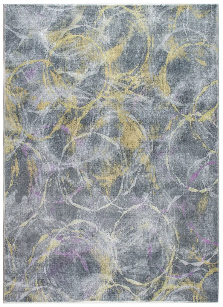 6' X 9' Gray Abstract Area Rug