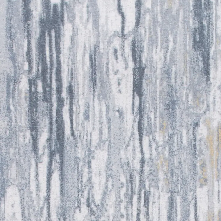 8' Gray Abstract Runner Rug
