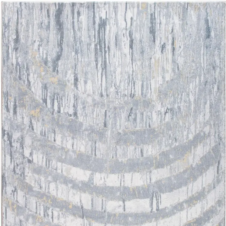5' X 8' Gray Abstract Area Rug