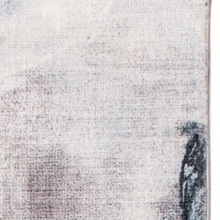 8' Sand Abstract Runner Rug