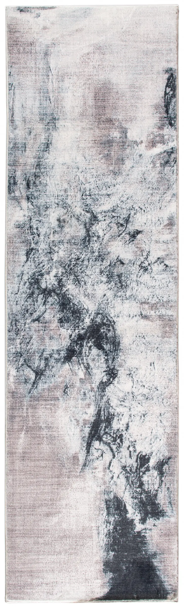 8' Sand Abstract Runner Rug