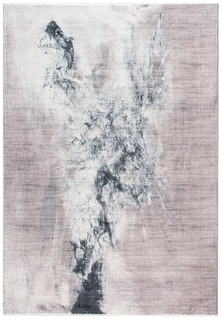 5' X 8' Sand Abstract Area Rug