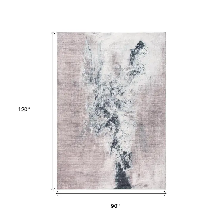 8' X 10' Sand Abstract Area Rug
