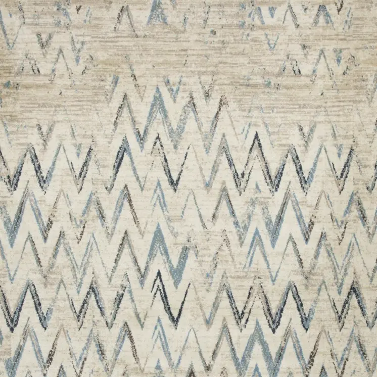3' X 5' Ivory Chevron Area Rug