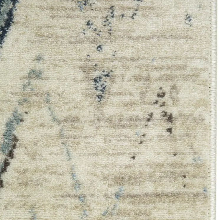 3' X 5' Ivory Chevron Area Rug