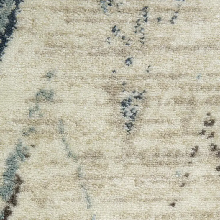 5' X 8' Ivory Chevron Area Rug