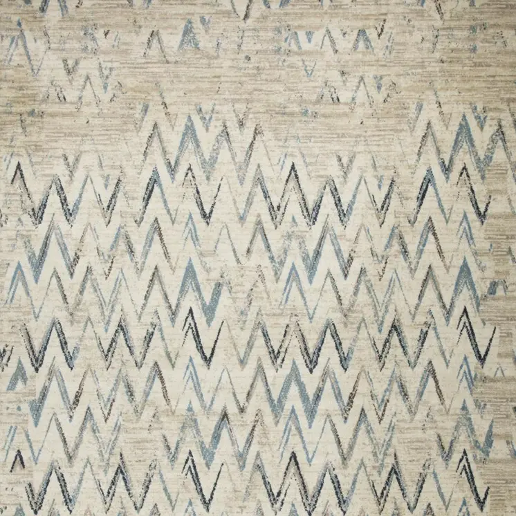 5' X 8' Ivory Chevron Area Rug