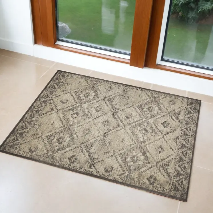 3' X 5' Gray Abstract Area Rug
