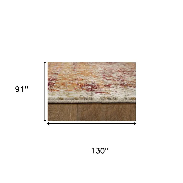 8' X 11' Rust Oriental Area Rug