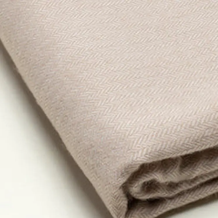 50" X 60" Light Brown Woven Herringbone Plush Throw Blanket with Tassels