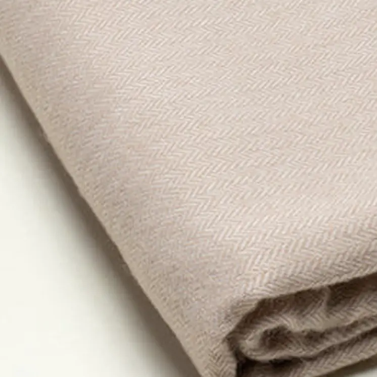 50" X 60" Light Brown Woven Herringbone Plush Throw Blanket with Tassels