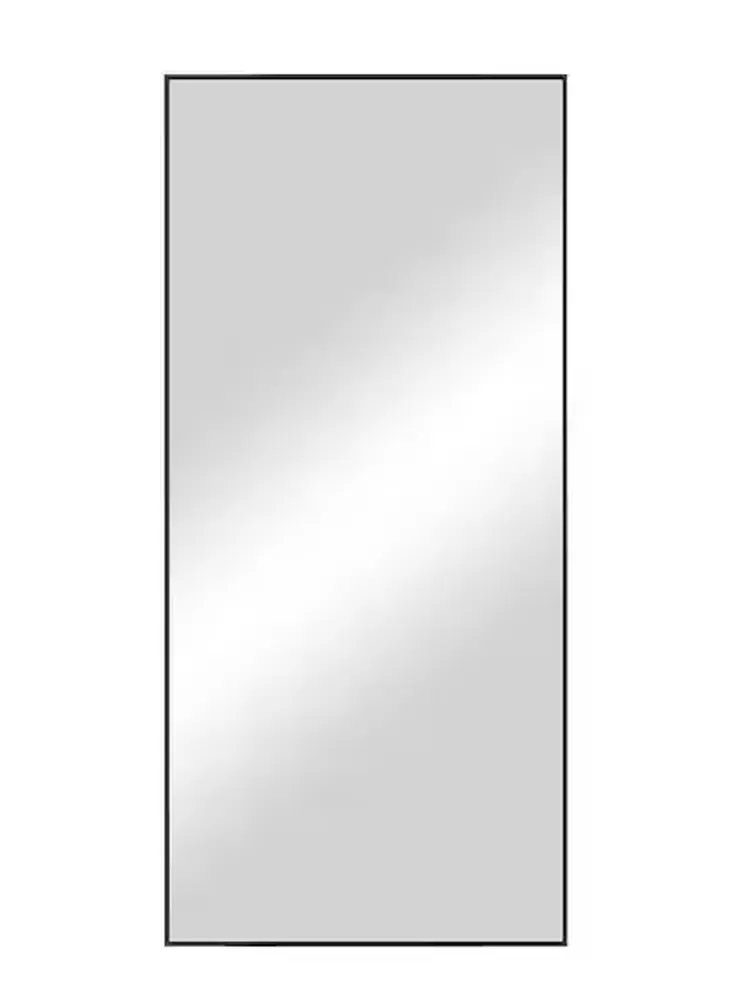 71" Black Metal Framed Leaning or Hanging Full Length Mirror