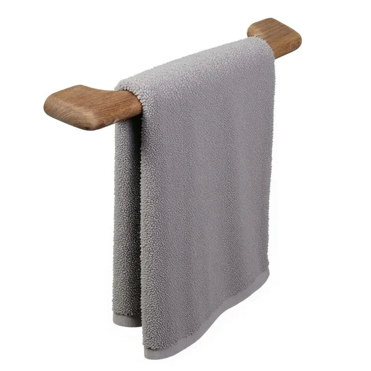 14" Traditional Solid Teak Towel Bar