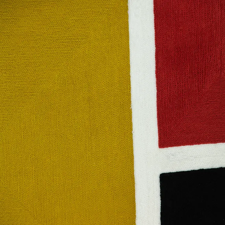 20" Mustard Yellow and Black Cotton Throw Pillow