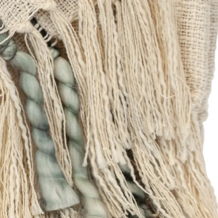 Olive and Beige Textured Woven Handloom Throw