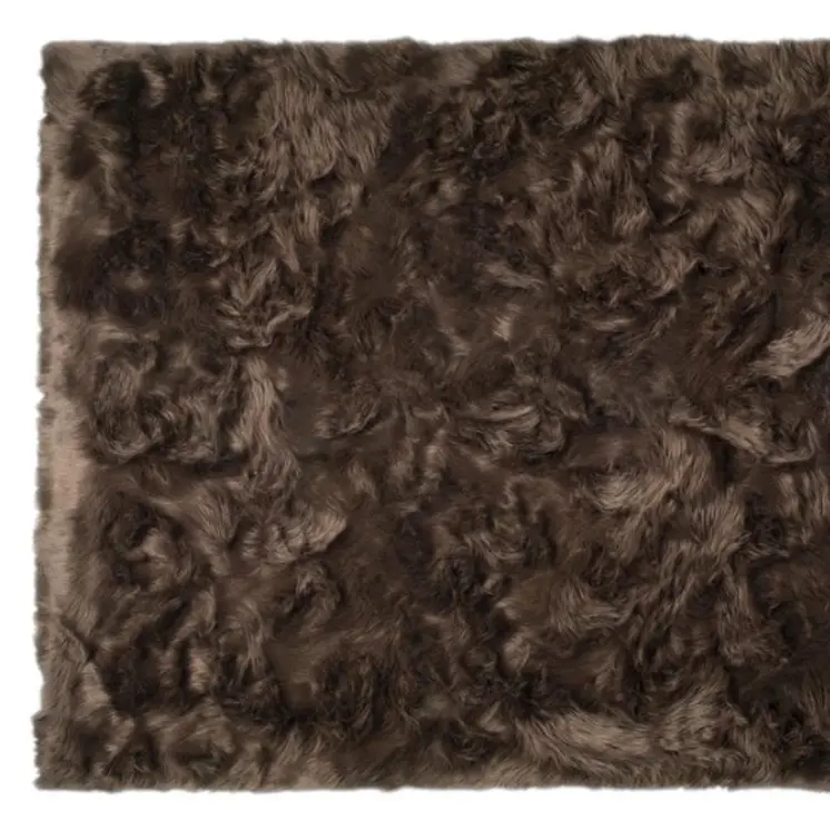 5' X 8' Chocolate Faux Fur Non Skid Area Rug