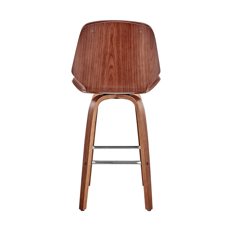 26" Brown Swivel Counter Height Bar Chair