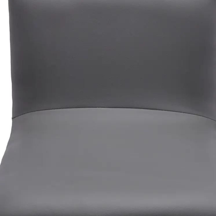 21" Gray And Silver Iron Swivel Backless Adjustable Height Bar Chair