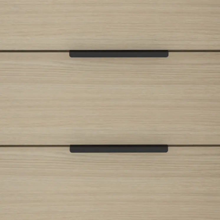 28" Brown And Black Three Drawer Dresser