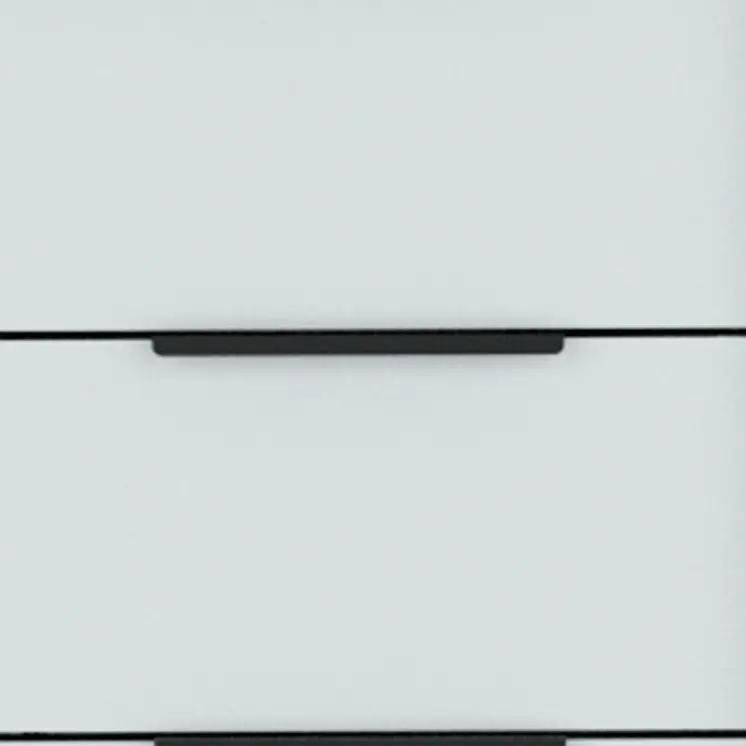 18" Brown And White Five Drawer Chest