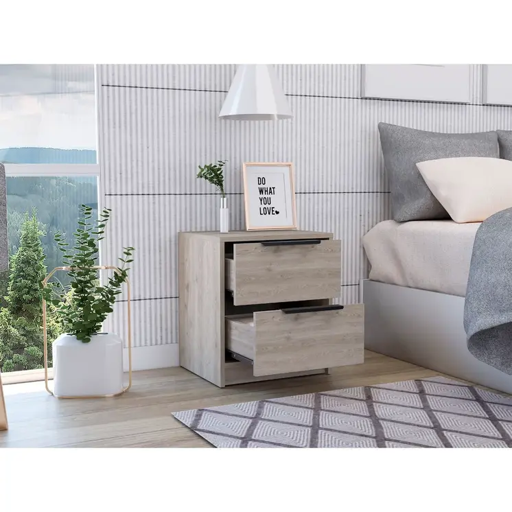 19" Wood One Drawer Nightstand