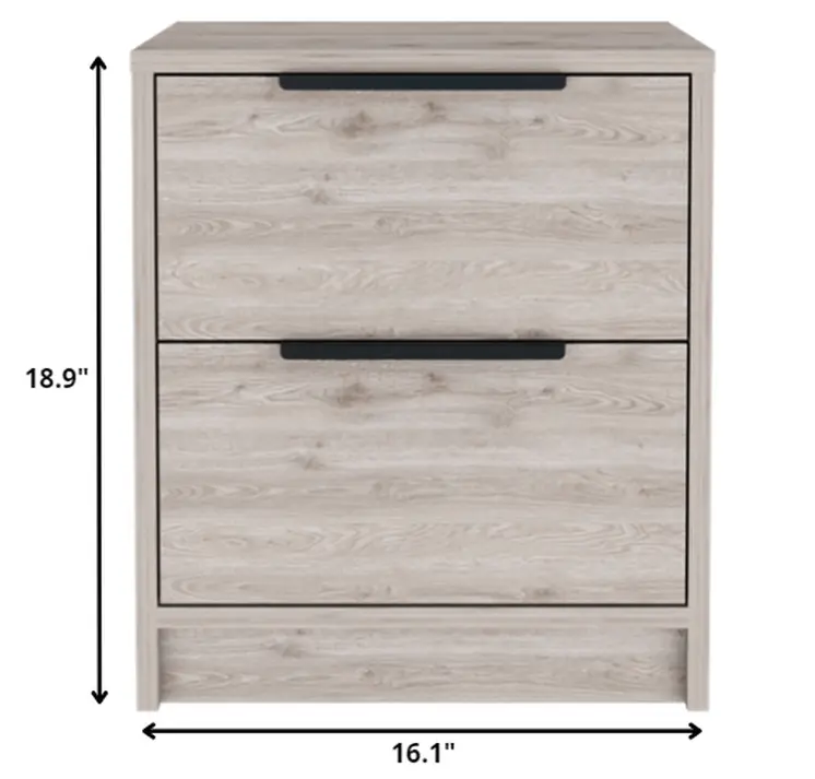 19" Wood One Drawer Nightstand