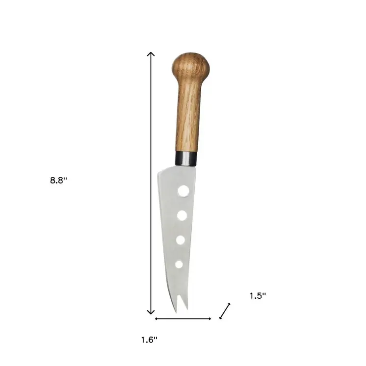 Natural Wood And Stainless Steel Lux Cheese Knife