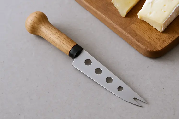 Natural Wood And Stainless Steel Lux Cheese Knife