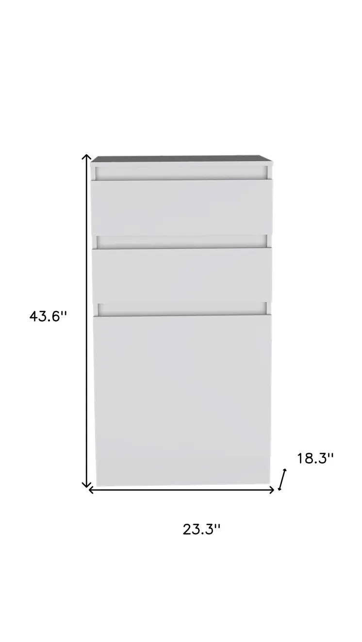 23" White Two Drawer Standard Chest