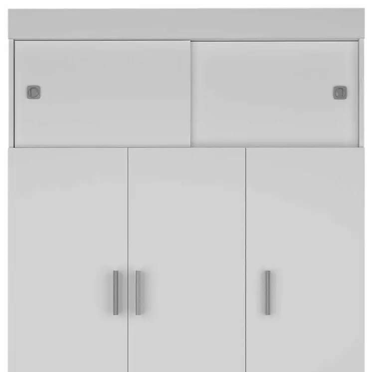 47" White Two Drawer Combo Dresser
