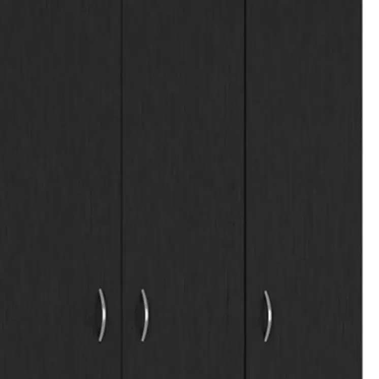 71" Black Manufactured Wood Two Drawer Combo Dresser