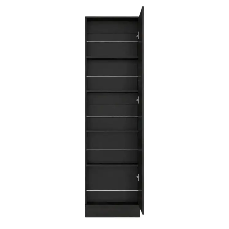 Black Ten Pair Shoe Rack