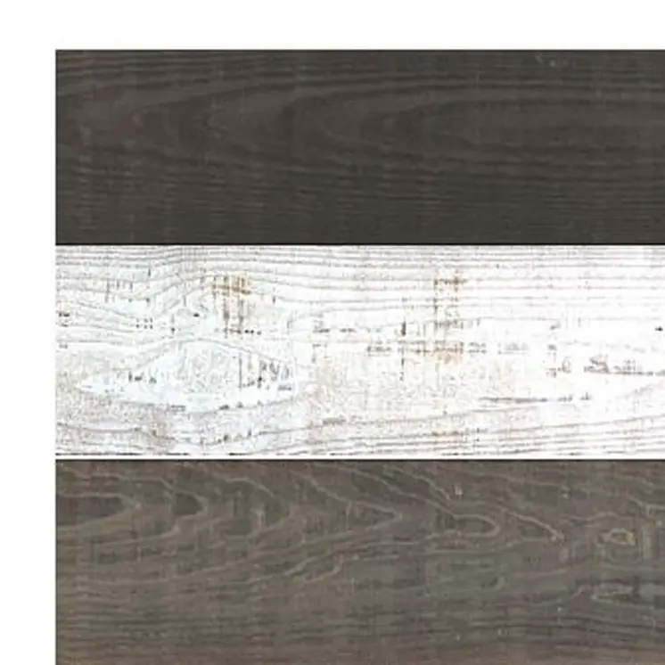 5" x 48" Thermo Treated Black White and Whitewash Mixed Color Wood Wall Plank Set