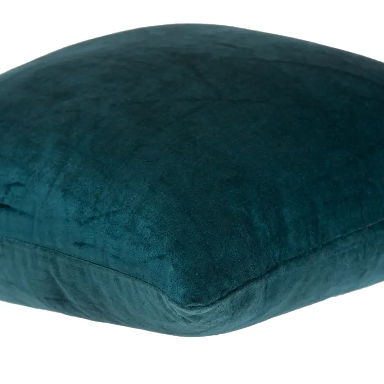 22" Teal Blue Cotton Blend Throw Pillow