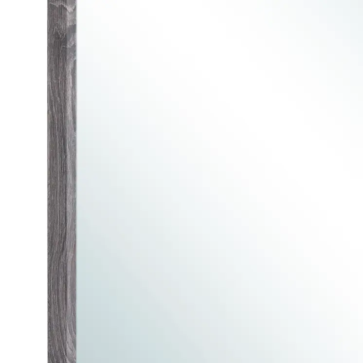 35" Dark Gray Wood Framed Accent Mirror
