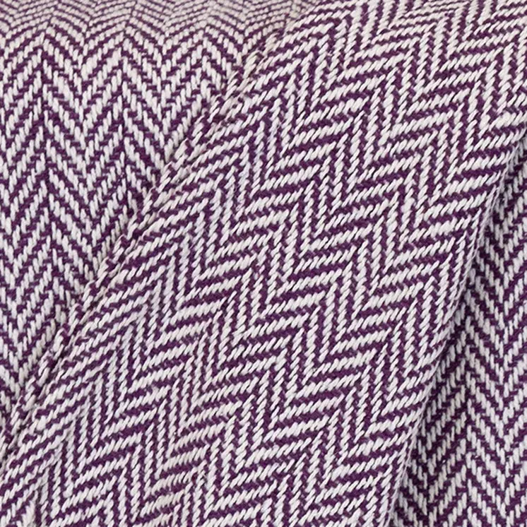 50" X 60" Purple and Ivory Woven Cotton Chevron Throw Blanket with Tassels