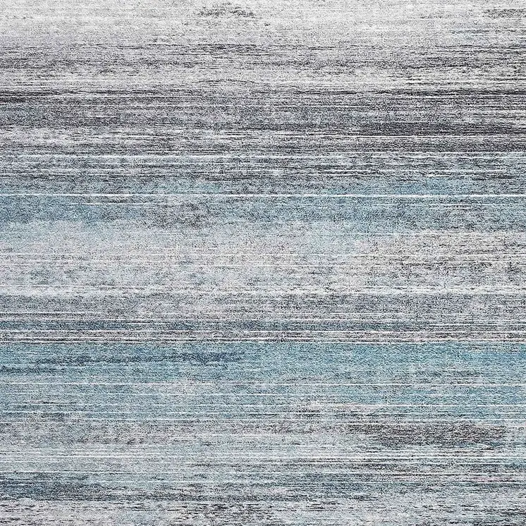 4' X 6' Turquoise and Gray Abstract Stain Resistant Area Rug