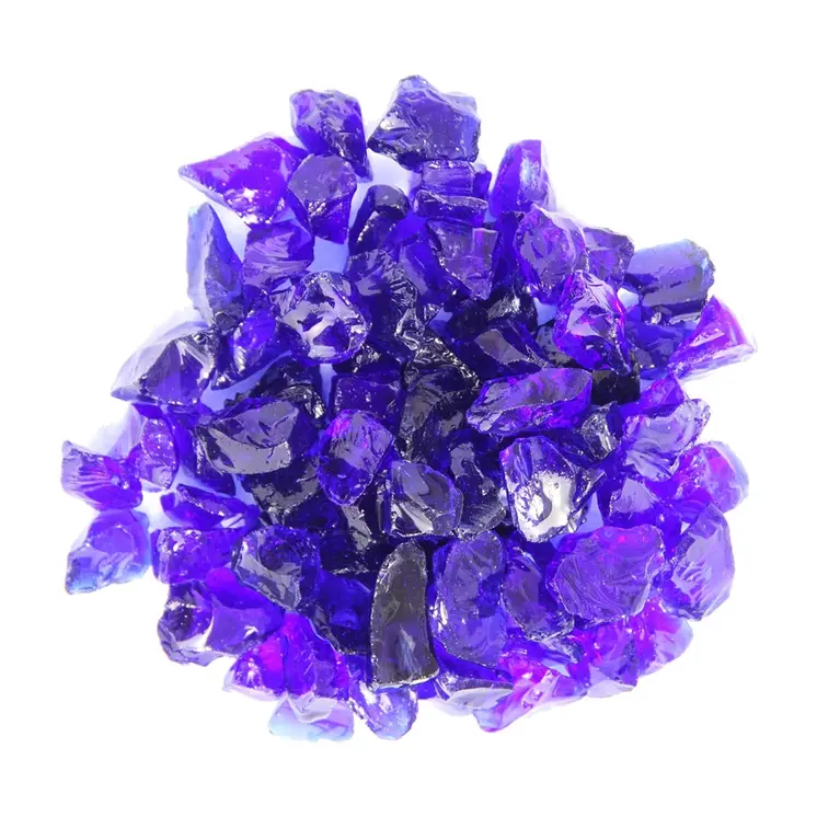 Cobalt Round Reflective Fire Pit Glass