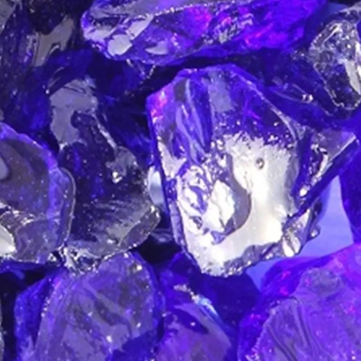 Cobalt Round Reflective Fire Pit Glass